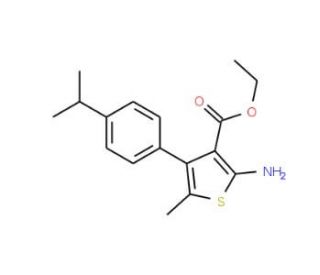 Ethyl 2-amino-4-(4-isopropylphenyl)-5-methylthiophene-3-carboxylate - chemical structure image