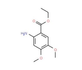 Ethyl 2-amino-4,5-dimethoxybenzoate (CAS 20323-74-4) - chemical structure image
