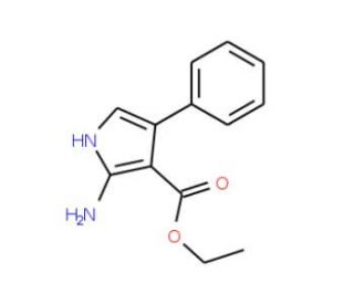 Ethyl 2-amino-4-phenyl-1H-pyrrole-3-carboxylate (CAS 147353-77-3) - chemical structure image
