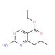 Ethyl 2-amino-4-propylpyrimidine-5-carboxylate (CAS 127957-83-9) - chemical structure image
