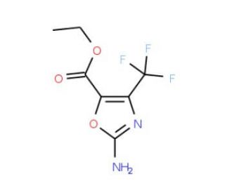 Ethyl 2-amino-4-(trifluoromethyl)-1,3-oxazole-5-carboxylate (CAS 135026-17-4) - chemical structure image