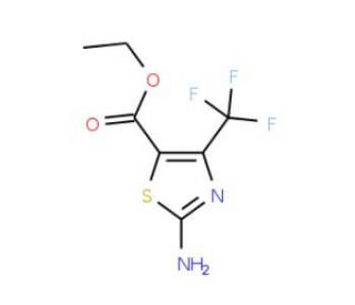 Ethyl 2-amino-4-(trifluoromethyl)-1,3-thiazole-5-carboxylate (CAS 344-72-9) - chemical structure image