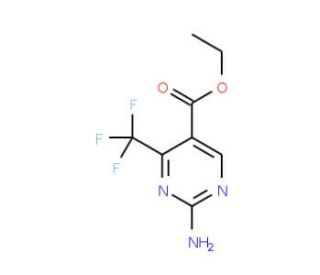 Ethyl 2-amino-4-(trifluoromethyl)pyrimidine-5-carboxylate (CAS 149771-09-5) - chemical structure image