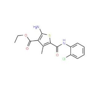 ethyl 2-amino-5-{[(2-chlorophenyl)amino]carbonyl}-4-methylthiophene-3-carboxylate - chemical structure image