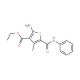 Ethyl 2-amino-5-(anilinocarbonyl)-4-methylthiophene-3-carboxylate (CAS 43028-57-5) - chemical structure image
