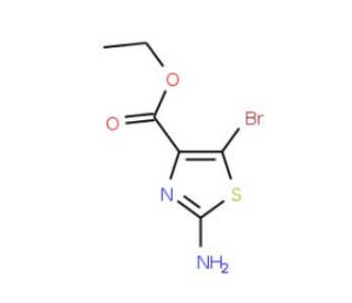 Ethyl 2-amino-5-bromothiazole-4-carboxylate (CAS 61830-21-5) - chemical structure image
