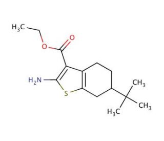 Ethyl 2-amino-6-tert-butyl-4,5,6,7-tetrahydro-1-benzothiophene-3-carboxylate - chemical structure image