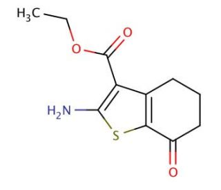 Ethyl 2-amino-7-oxo-4,5,6,7-tetrahydro-1-benzothiophene-3-carboxylate - chemical structure image