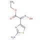 Ethyl 2-amino-α-(hydroxyimino)-4-thiazoleacetate, predominantly syn (CAS 64485-82-1) - chemical structure image