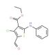 Ethyl 2-anilino-4-chloro-5-formyl-3-thiophenecarboxylate (CAS 78267-24-0) - chemical structure image
