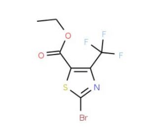 Ethyl 2-bromo-4-(trifluoromethyl)-1,3-thiazole-5-carboxylate (CAS 72850-79-4) - chemical structure image