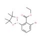 Ethyl 2-bromobenzoate-6-boronic acid pinacol ester (CAS 1025708-01-3) - chemical structure image