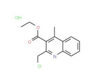 ethyl 2-(chloromethyl)-4-methylquinoline-3-carboxylate hydrochloride - chemical structure image