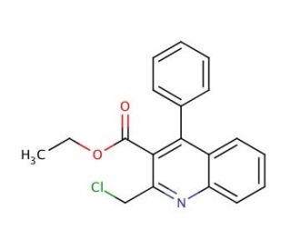 ethyl 2-(chloromethyl)-4-phenylquinoline-3-carboxylate (CAS 126334-84-7) - chemical structure image
