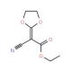 Ethyl 2-cyano-2-(1,3-dioxolan-2-yliden)acetate (CAS 121020-70-0) - chemical structure image