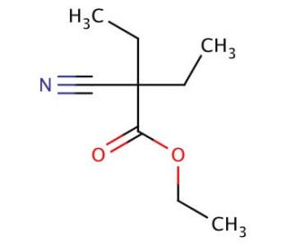 Ethyl 2-cyano-2-ethylbutanoate (CAS 1619-56-3) - chemical structure image