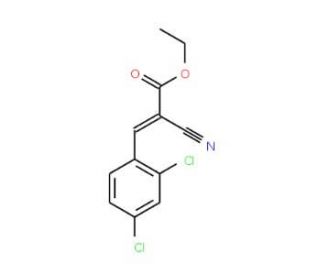 Ethyl 2-cyano-3-(2,4-dichlorophenyl)acrylate (CAS 7324-89-2) - chemical structure image