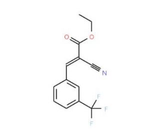 Ethyl 2-cyano-3-[3-(trifluoromethyl)-phenyl]acrylate - chemical structure image