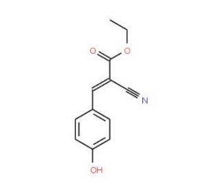 Ethyl 2-cyano-3-(4-hydroxyphenyl)acrylate (CAS 6935-44-0) - chemical structure image