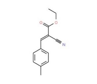 Ethyl 2-cyano-3-(4-methylphenyl)acrylate (CAS 2017-88-1) - chemical structure image
