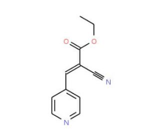 Ethyl 2-cyano-3-(4-pyridinyl)acrylate (CAS 123293-73-2) - chemical structure image