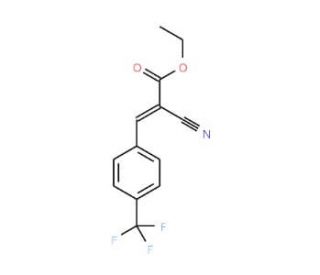 Ethyl 2-cyano-3-[4-(trifluoromethyl)phenyl]acrylate (CAS 149550-21-0) - chemical structure image