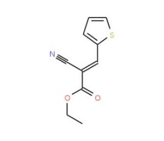 Ethyl 2-cyano-3-thien-2-ylacrylate (CAS 31330-51-5) - chemical structure image