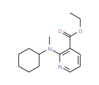 Ethyl 2-[cyclohexyl(methyl)amino]nicotinate - chemical structure image