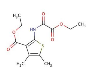 ethyl 2-{[ethoxy(oxo)acetyl]amino}-4,5-dimethylthiophene-3-carboxylate - chemical structure image