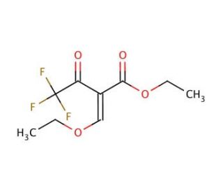 Ethyl 2-(ethoxymethylene)-4,4,4-trifluoro-3-oxobutyrate, mix of cis & trans (CAS 571-55-1) - chemical structure image