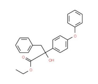Ethyl 2-hydroxy-2-(4-phenoxyphenyl)-3-phenylpropanoate - chemical structure image