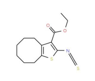 Ethyl 2-isothiocyanato-4,5,6,7,8,9-hexahydrocycloocta[b]thiophene-3-carboxylate - chemical structure image