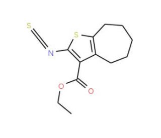 Ethyl 2-isothiocyanato-5,6,7,8-tetrahydro-4H-cyclohepta[b]thiophene-3-carboxylate (CAS 257610-91-6) - chemical structure imag