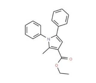 Ethyl 2-methyl-1,5-diphenyl-1H-pyrrole-3-carboxylate (CAS 3652-61-7) - chemical structure image
