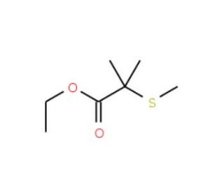 Ethyl 2-methyl-2-(methylthio)propionate (CAS 49773-24-2) - chemical structure image