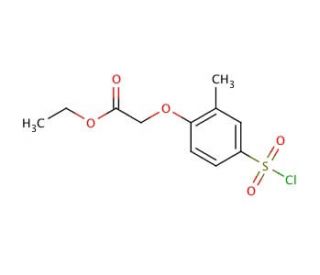 Ethyl [2-Methyl-3-(chlorosulfonyl)phenoxy]acetate (CAS 91427-62-2) - chemical structure image