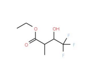 Ethyl 2-methyl-3-hydroxy-4,4,4-trifluorobutyrate (CAS 91600-33-8) - chemical structure image