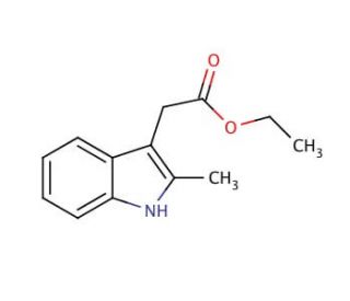 Ethyl 2-methyl-3-indoleacetate (CAS 21909-49-9) - chemical structure image
