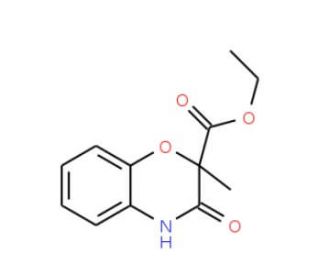 Ethyl 2-methyl-3-oxo-3,4-dihydro-2H-1,4-benzoxazine-2-carboxylate (CAS 154365-33-0) - chemical structure image