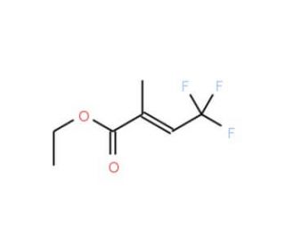 Ethyl 2-methyl-4,4,4-trifluorocrotonate (CAS 128227-97-4) - chemical structure image