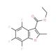 Ethyl 2-methyl-4,5,6,7-tetrafluorobenzofuran-3-carboxylate (CAS 3265-71-2) - chemical structure image