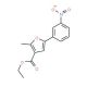 ethyl 2-methyl-5-(3-nitrophenyl)-3-furoate (CAS 175276-71-8) - chemical structure image