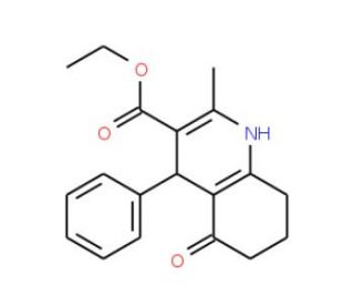 Ethyl 2-methyl-5-oxo-4-phenyl-1,4,5,6,7,8-hexahydroquinoline-3-carboxylate (CAS 33323-03-4) - chemical structure image