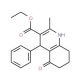 Ethyl 2-methyl-5-oxo-4-phenyl-1,4,5,6,7,8-hexahydroquinoline-3-carboxylate (CAS 33323-03-4) - chemical structure image
