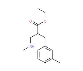 Ethyl 2-methylaminomethyl-3-m-tolyl-propionate - chemical structure image