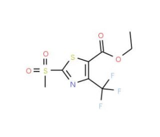 Ethyl 2-methylsulfonyl-4-trifluoromethyl-1,3-thiazole-5-carboxylate - chemical structure image