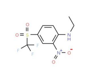 Ethyl-(2-nitro-4-trifluoromethanesulfonyl-phenyl)-amine - chemical structure image