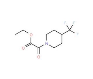 Ethyl 2-oxo-2-[4-(trifluoromethyl)piperidino]-acetate - chemical structure image