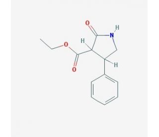 Ethyl 2-oxo-4-phenylpyrrolidine-3-carboxylate (CAS 52450-32-5) - chemical structure image