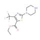 Ethyl 2-piperazino-4-(trifluoromethyl)-1,3-thiazole-5-carboxylate - chemical structure image